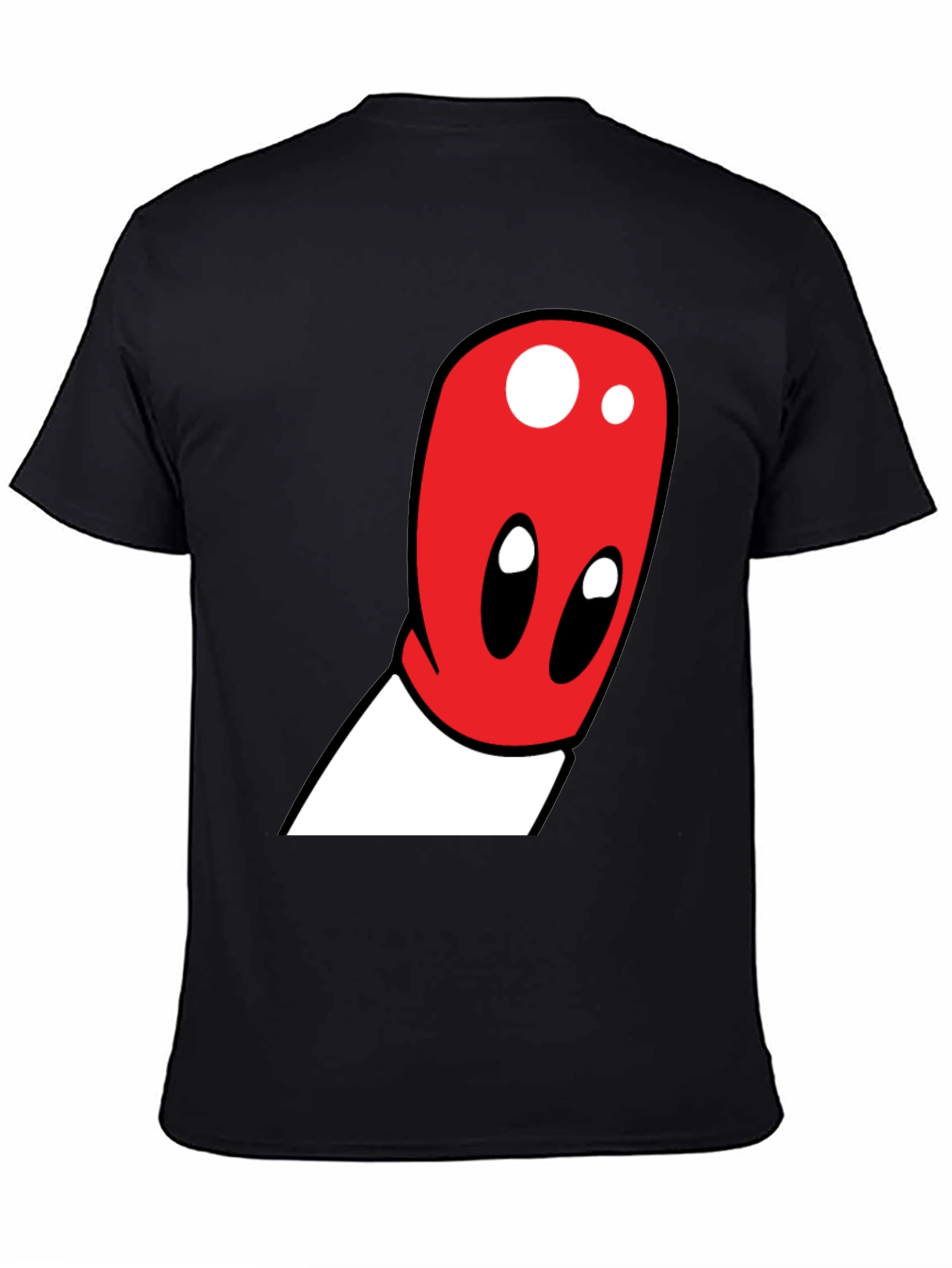 Black Cartoon Character Graphic Tee - Black view 4