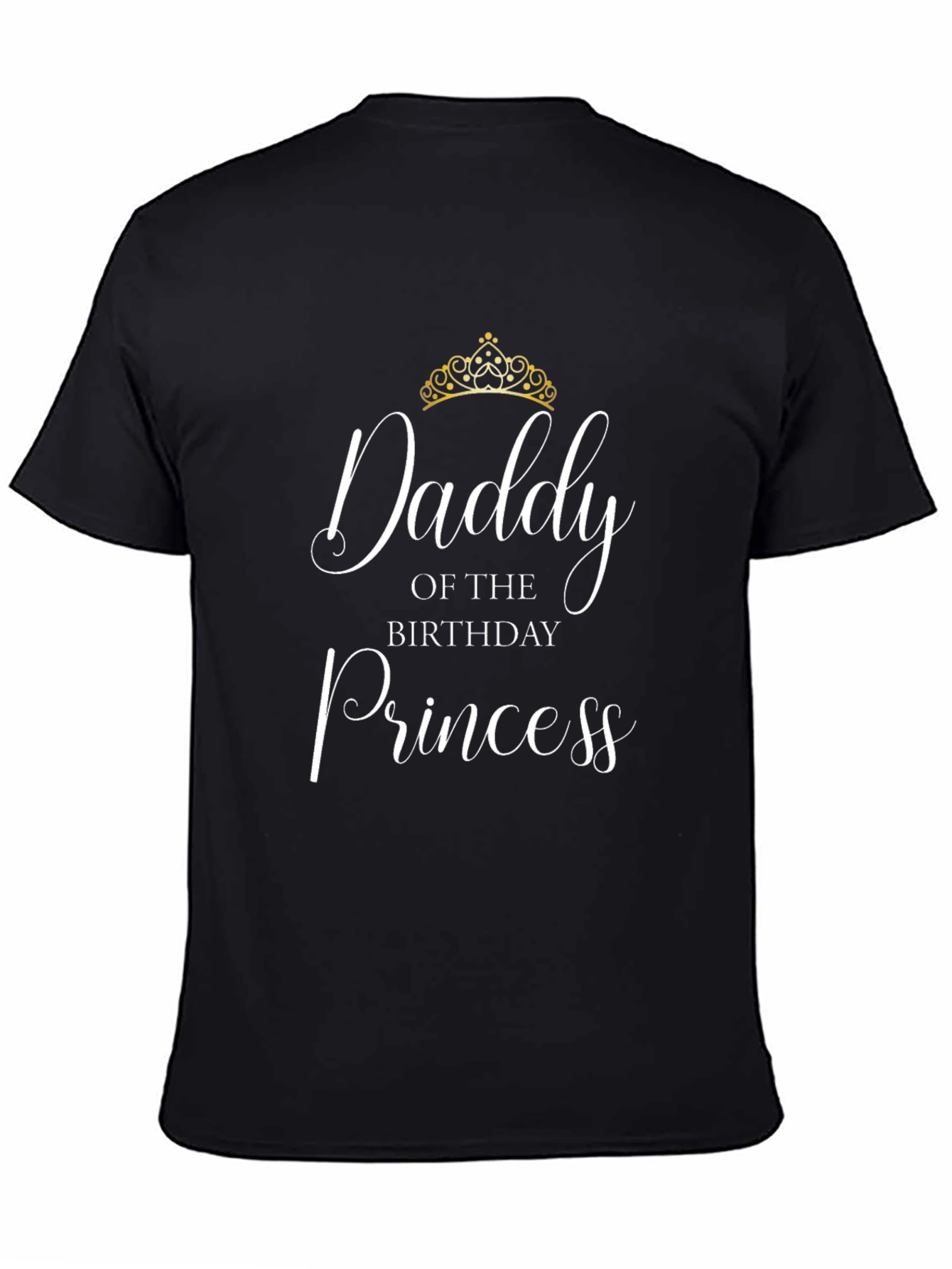 Black Daddy of the Birthday Princess T-Shirt view 4