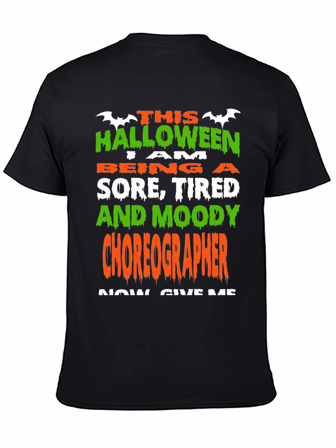 Black Halloween Choreographer T-Shirt view 4