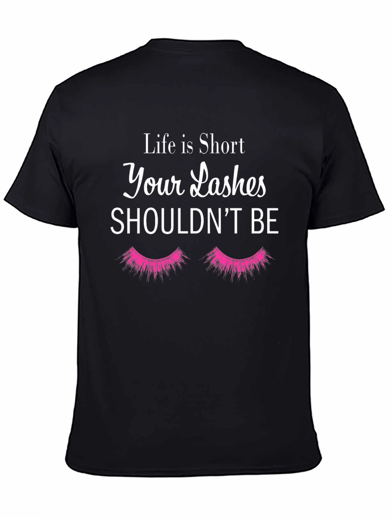 Black Life is Short Lashes Graphic T-Shirt view 4