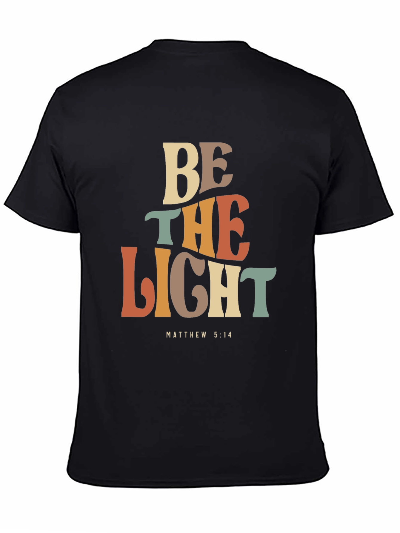 Black Be The Light T-Shirt - Matthew 5:14 Graphic Tee view 4