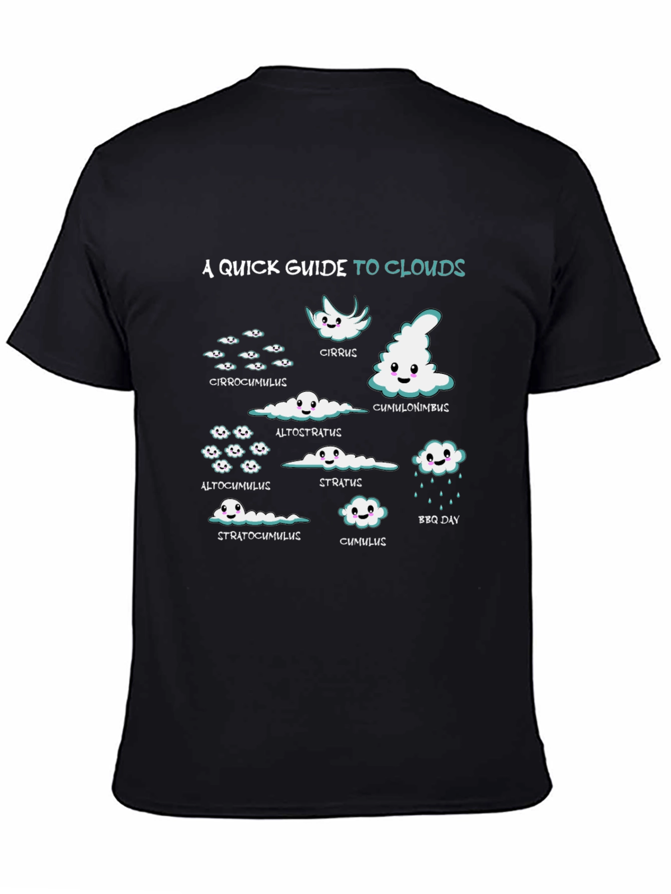 Black Clouds Graphic T-Shirt - Weather Enthusiast Tee view 4