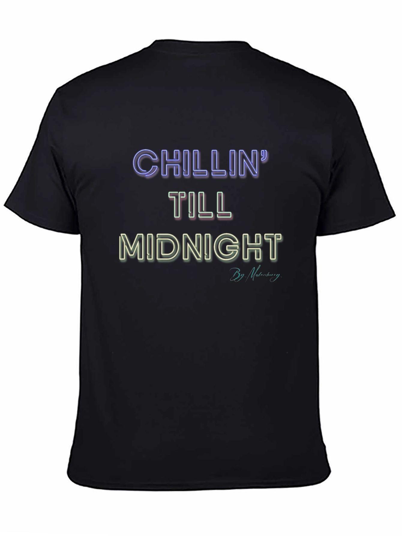 Black Chillin' Till Midnight Graphic T-Shirt view 4