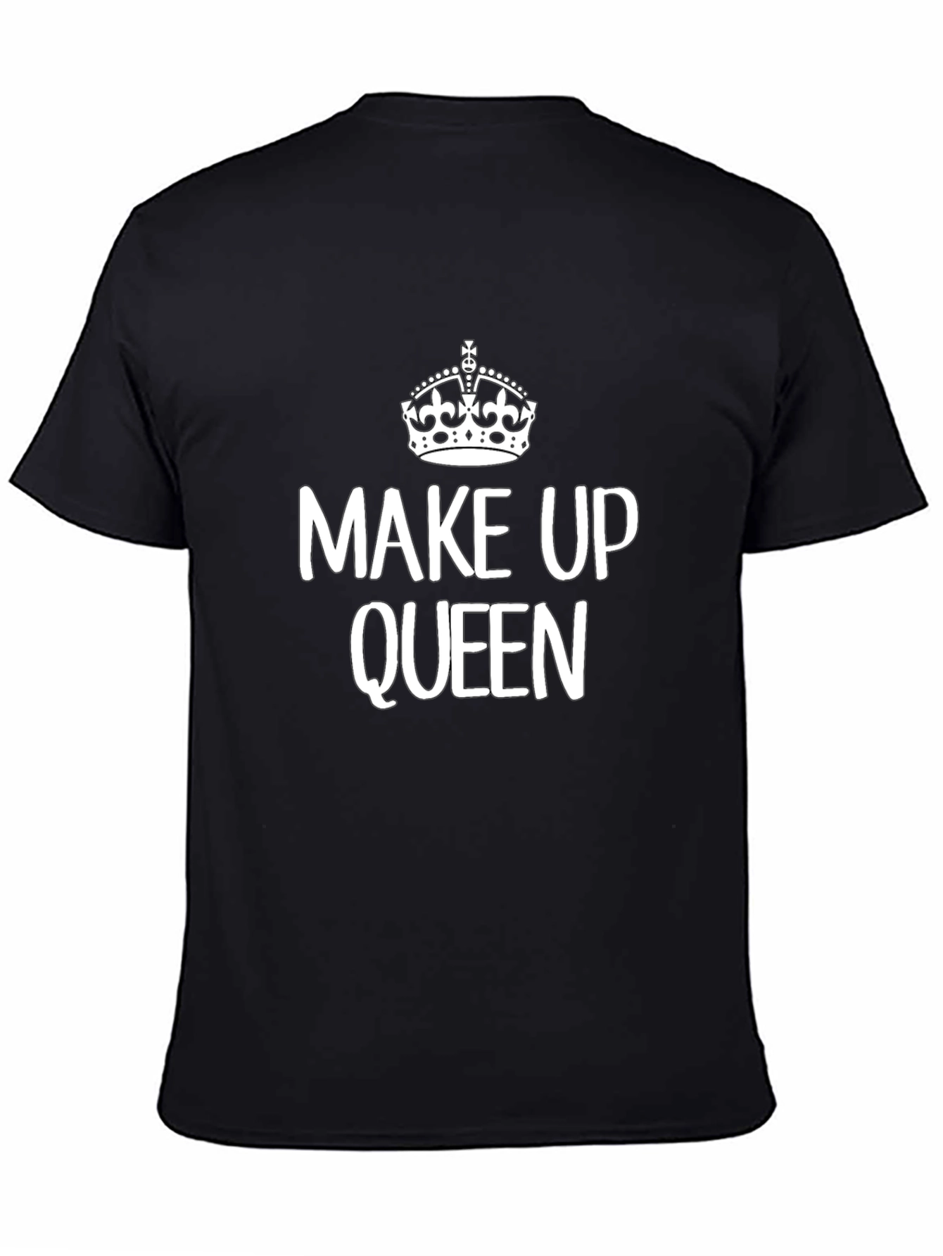 Makeup Queen Graphic Tee - Black Cotton Blend - 4