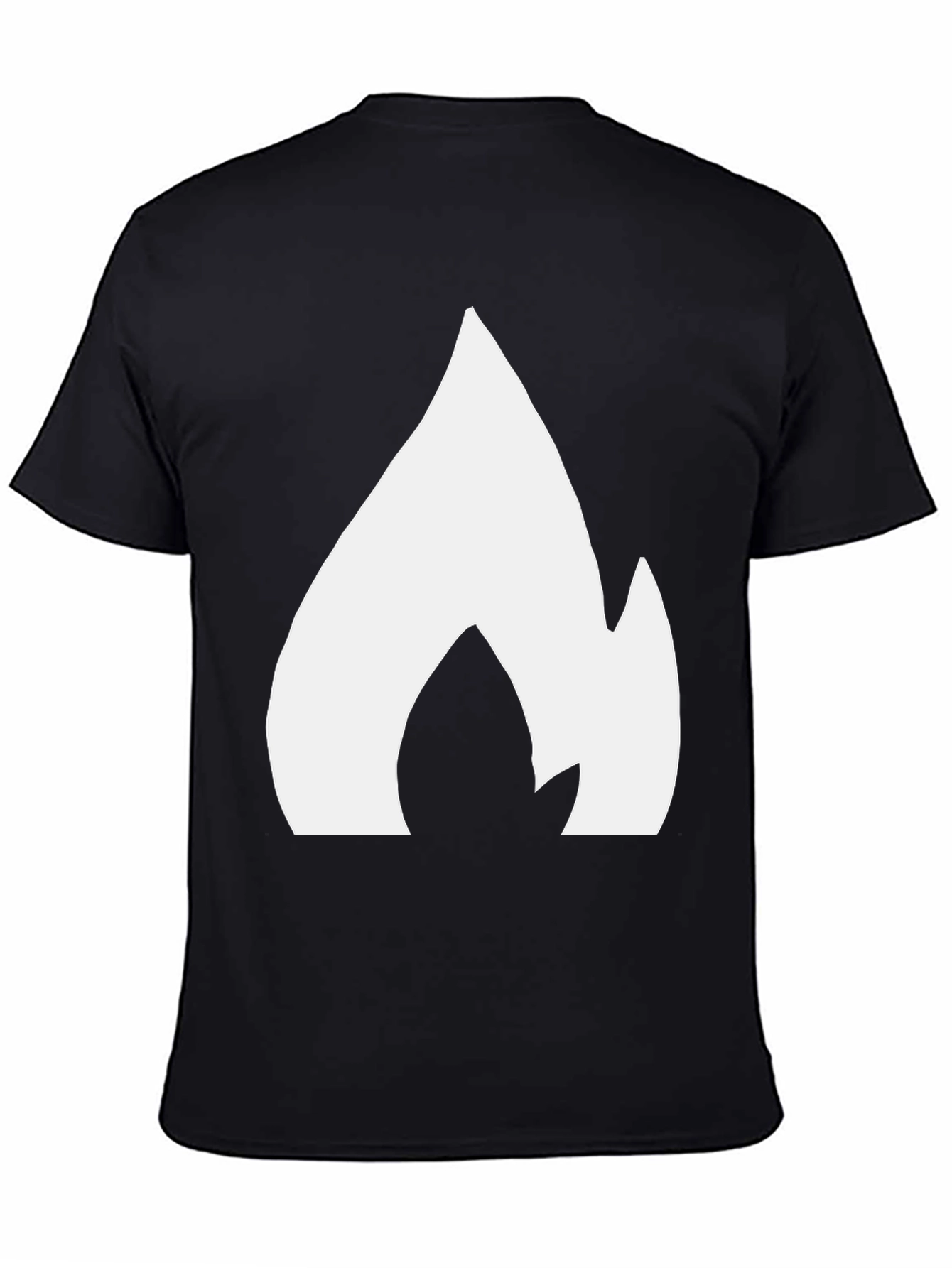 Black Bold Flame Graphic Tee - Black Casual Shirt view 4