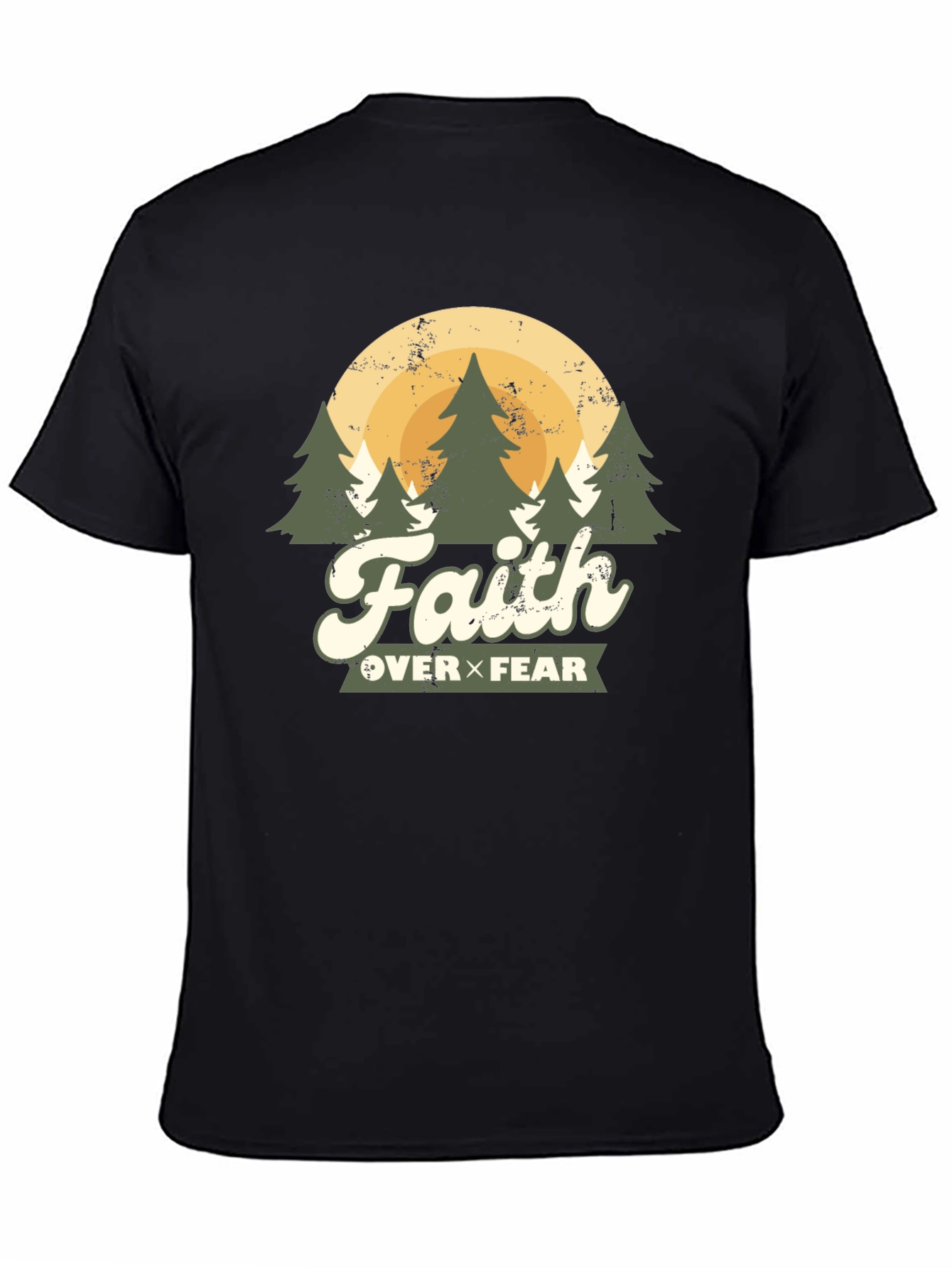 Black Faith Over Fear Graphic Tee view 4