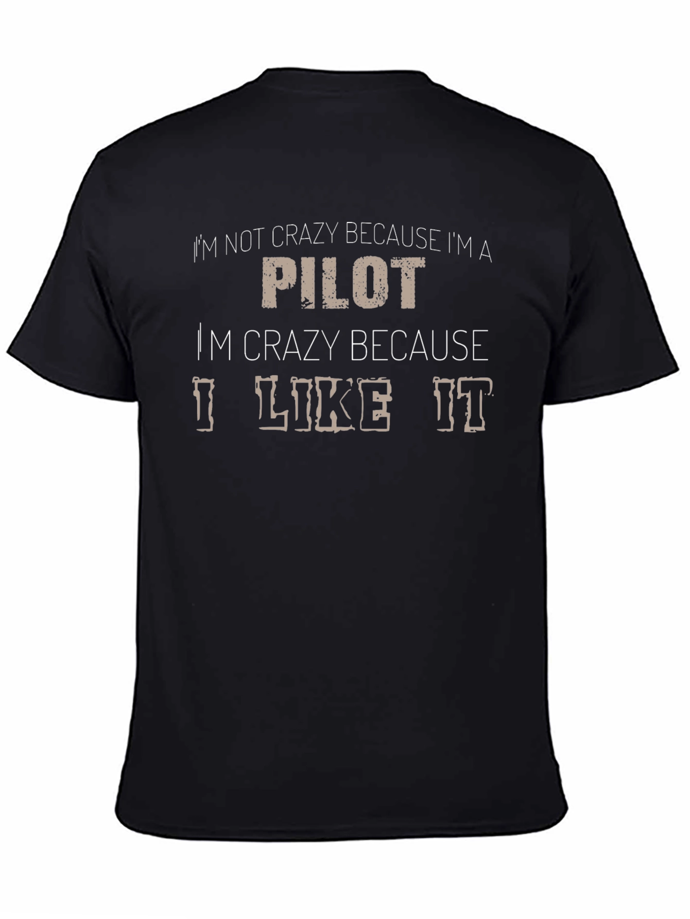 Black Crazy Pilot Graphic T-Shirt - Black view 4