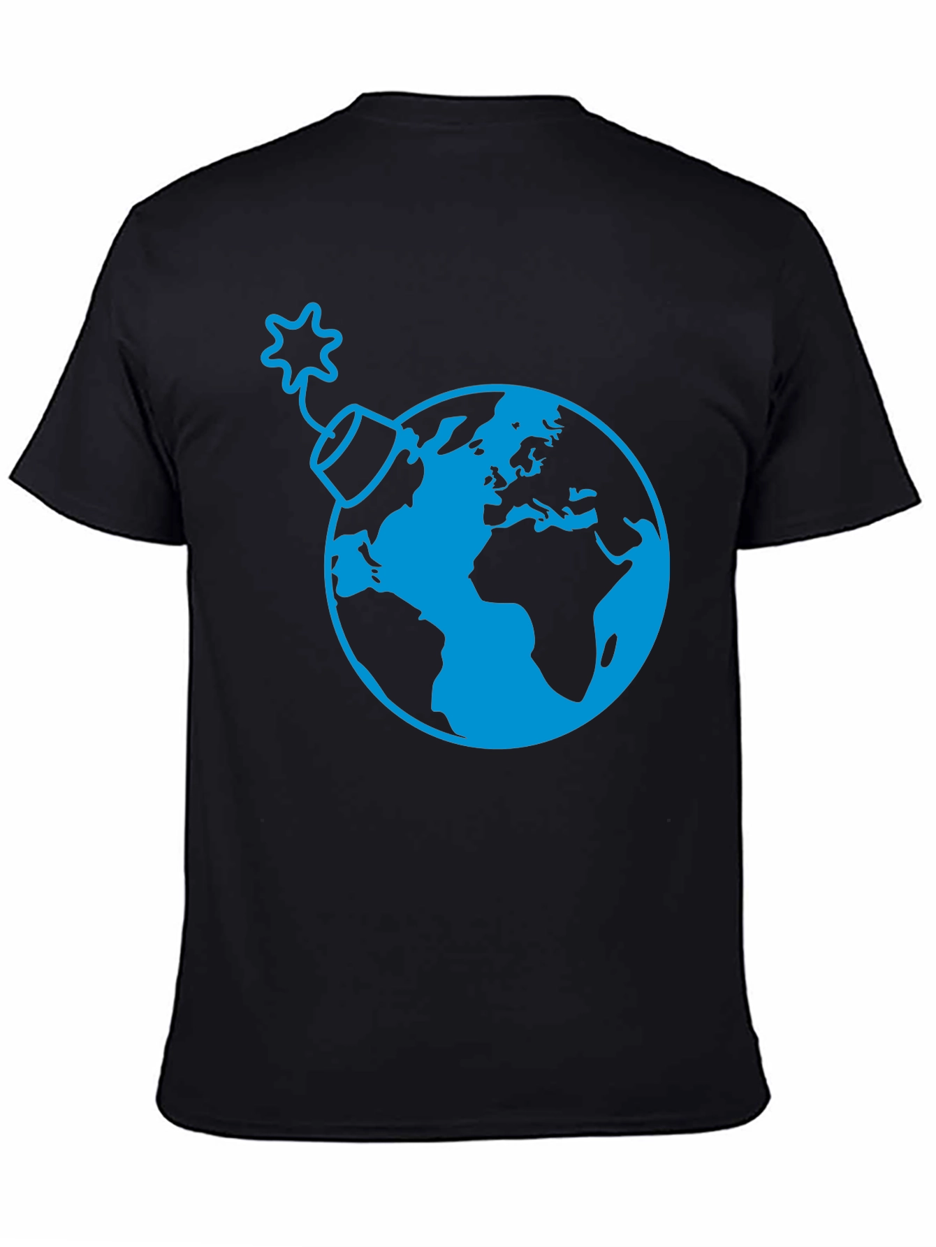 Black Earth Bomb Graphic Tee - Stylish Black T-Shirt view 4