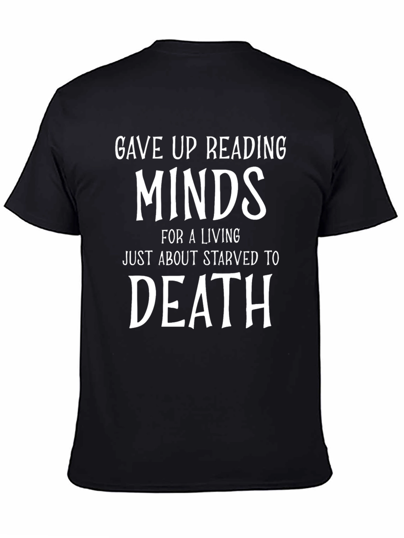Black Funny Mind Reader Graphic Tee view 4
