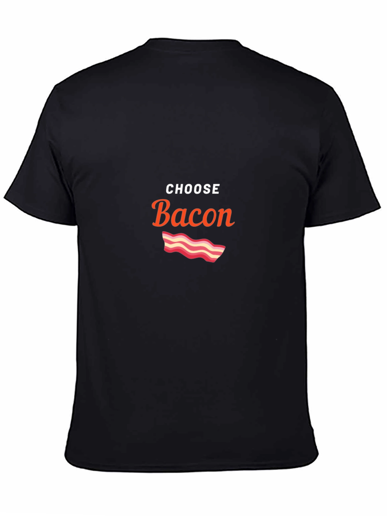 Black Choose Bacon Graphic T-Shirt view 4
