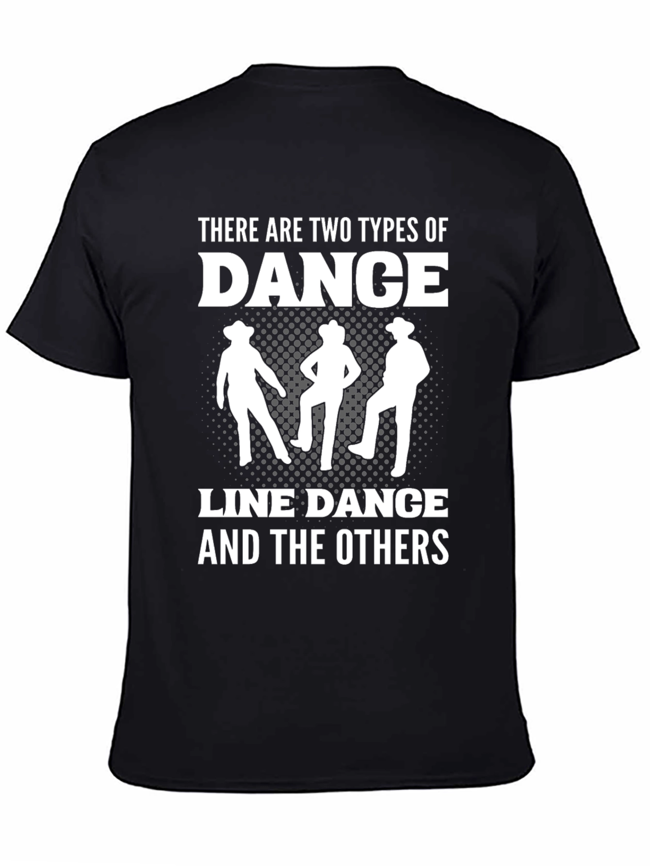 Black Line Dance Graphic Tee - Cowboy Dancing Shirt view 4