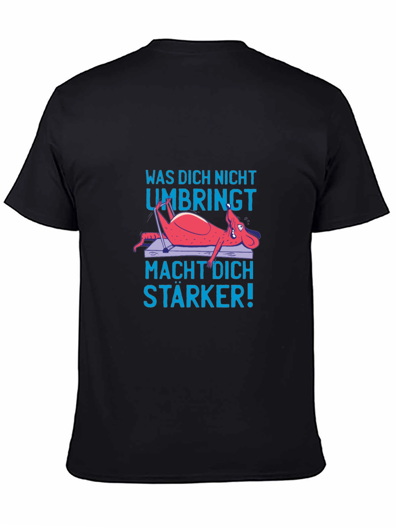 Black Funny German T-Shirt: "What doesn't kill you..." view 4