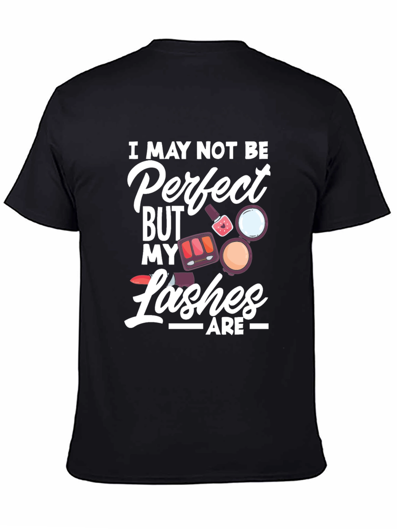 Black Perfect Lashes Graphic T-Shirt view 4