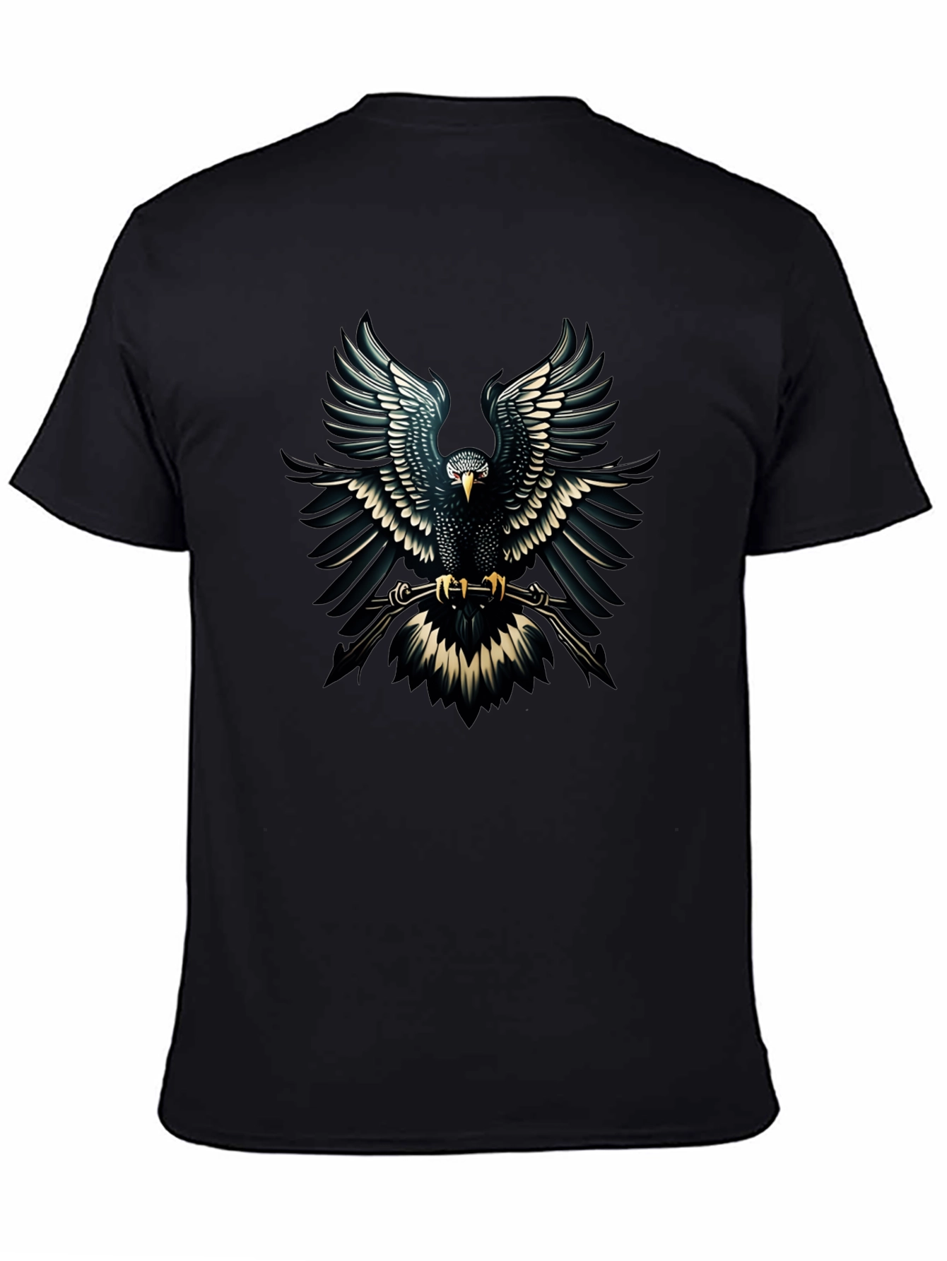 Black Eagle Graphic Black T-Shirt - Bold Design view 4