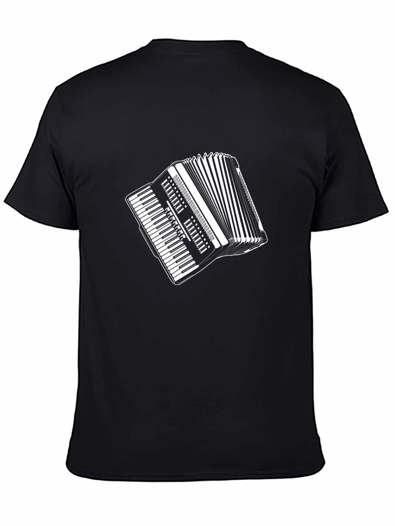 Black Accordion Graphic Tee - Black Unisex T-Shirt view 4
