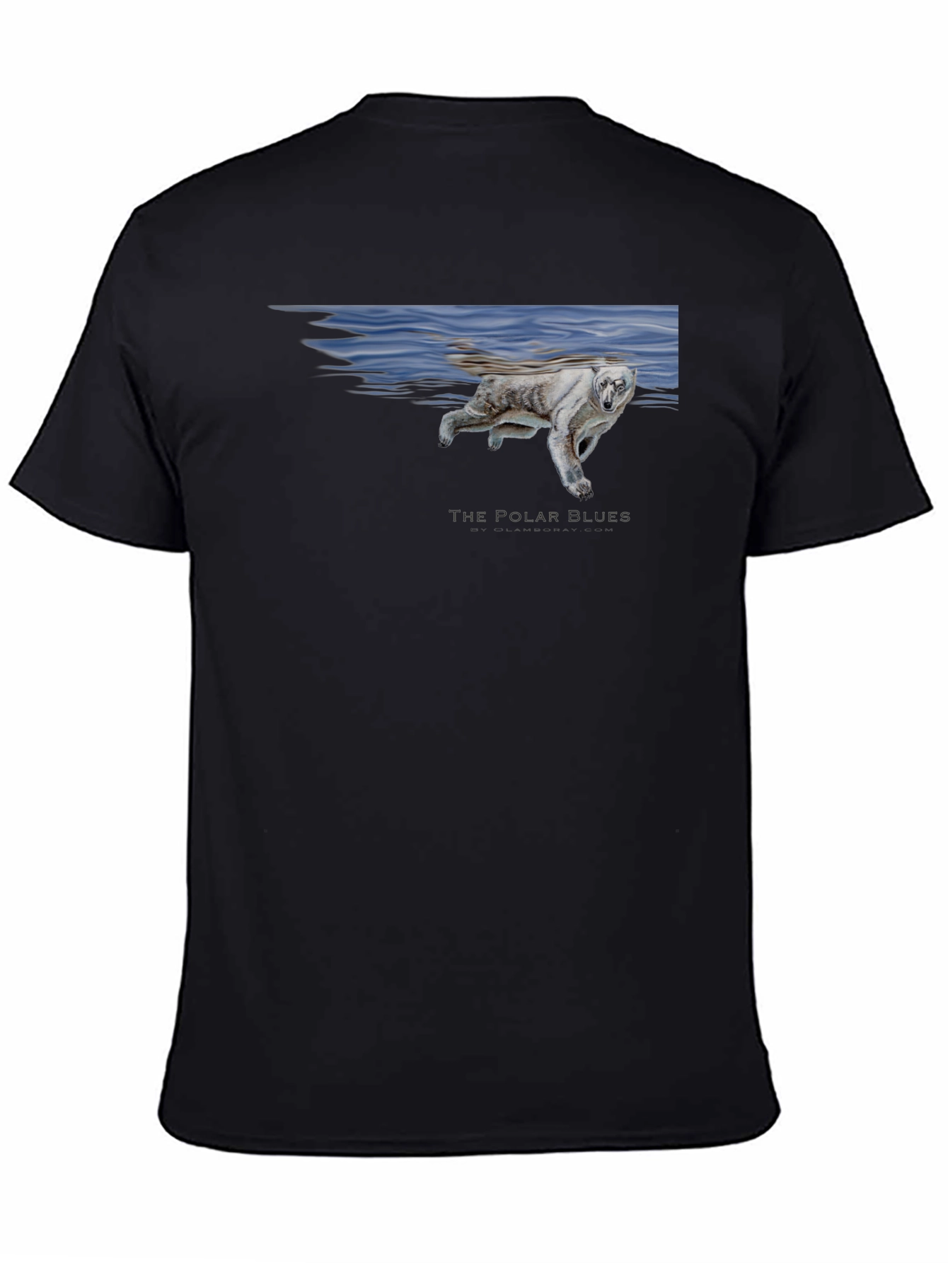 Black Polar Bear Blues Graphic T-Shirt - Black view 4