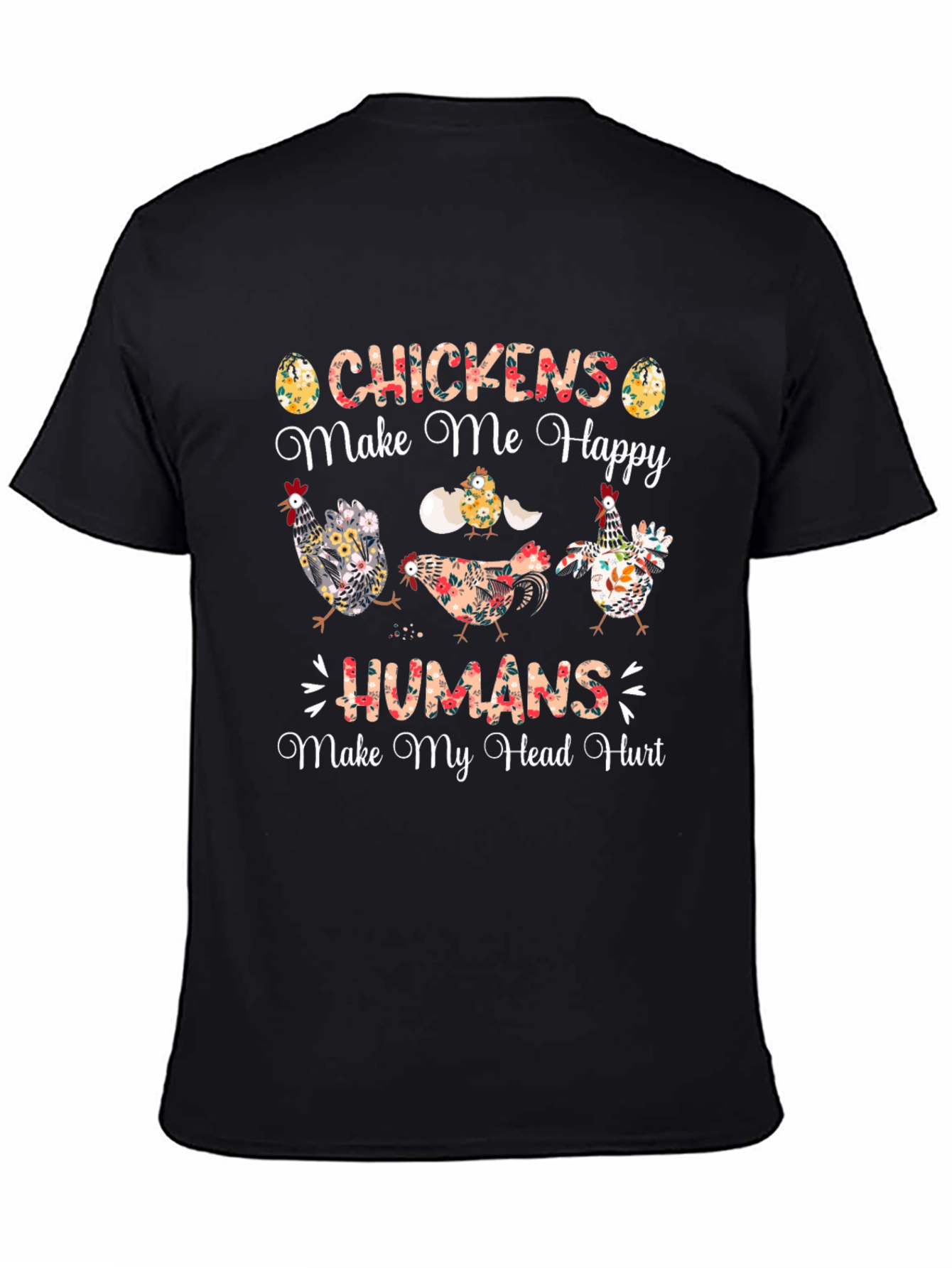 Black Chicken Lover Graphic T-Shirt view 4