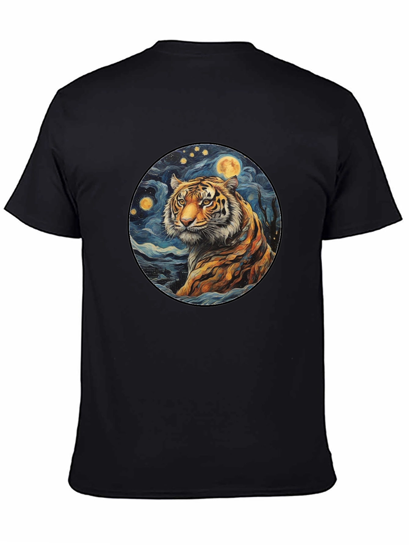 Black Tiger Starry Night Graphic Tee view 4