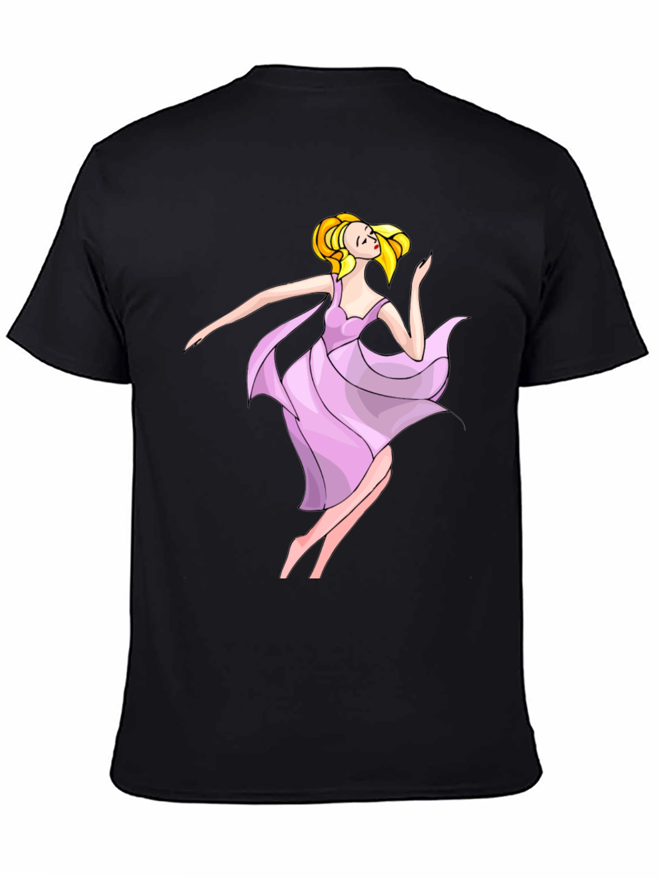 Black Elegant Ballerina Graphic T-Shirt view 4