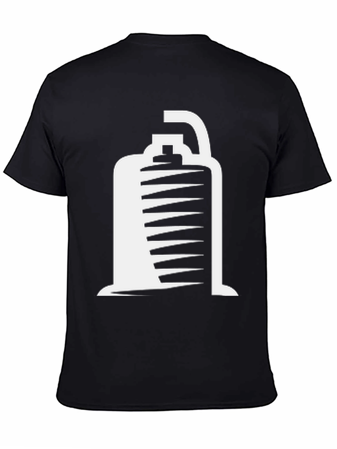 Black Unique Graphic Tee - Retro Design view 4