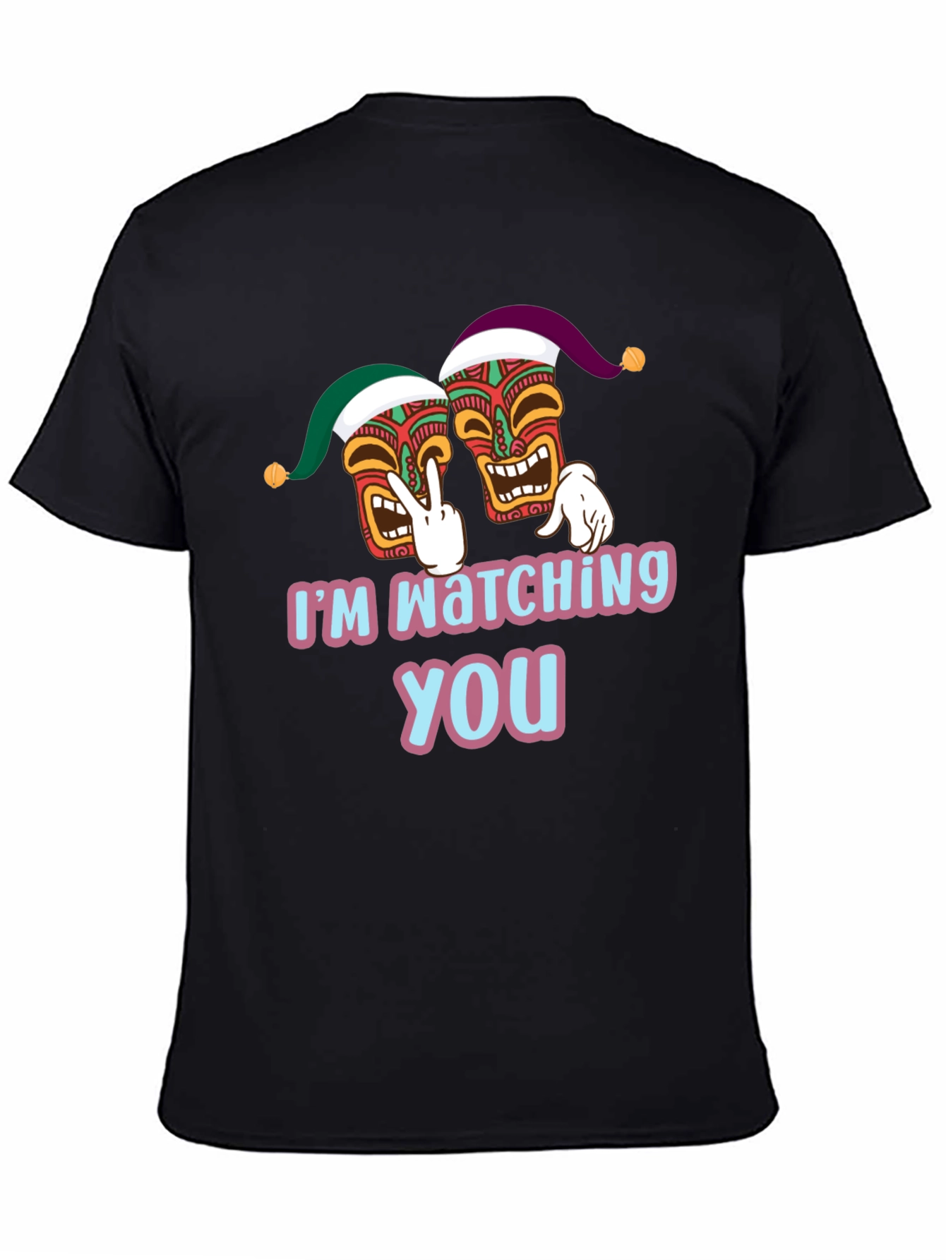 Black I'm Watching You Graphic Tee view 4