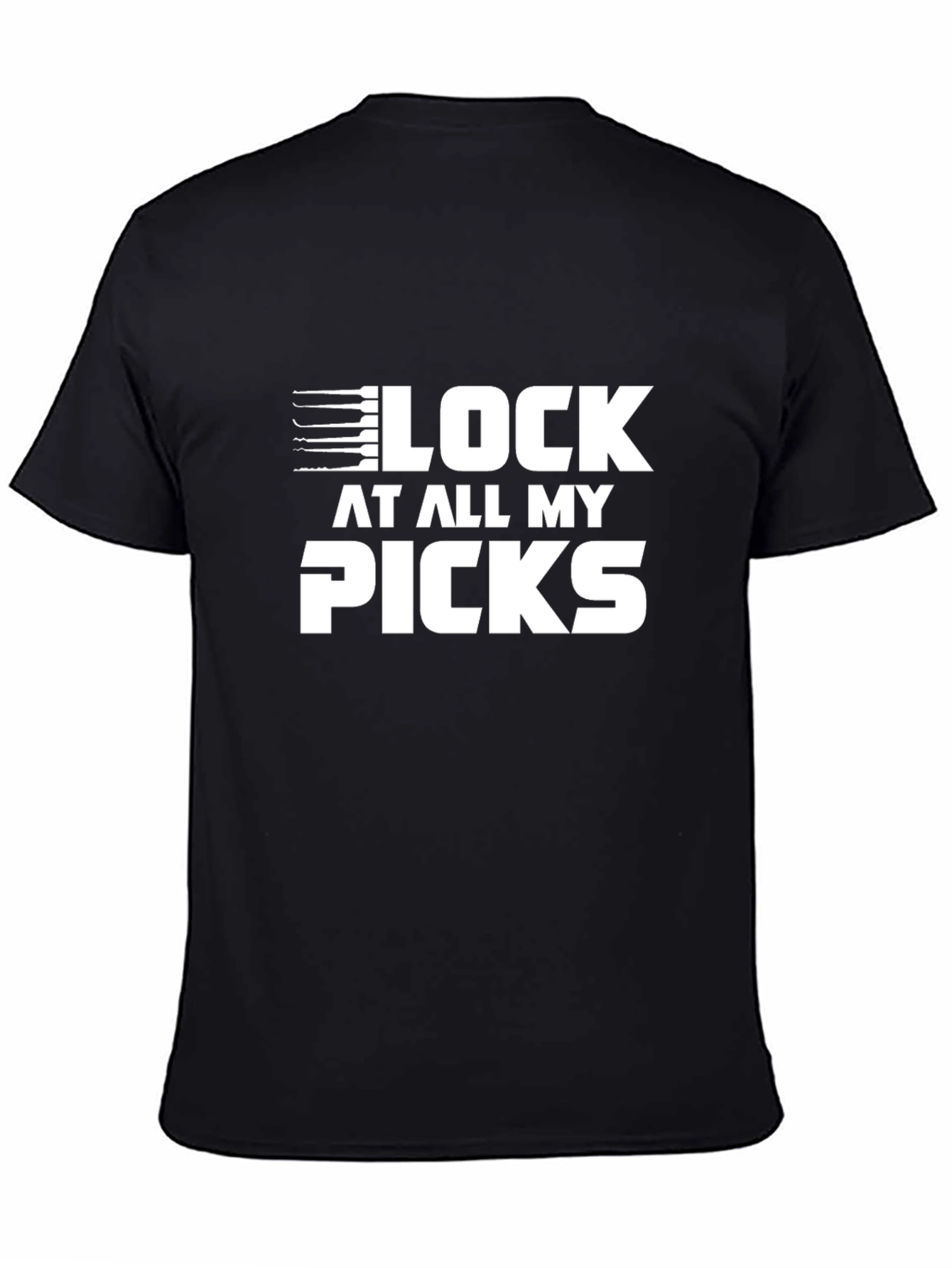 Black Lock Picks Novelty Graphic T-Shirt view 4