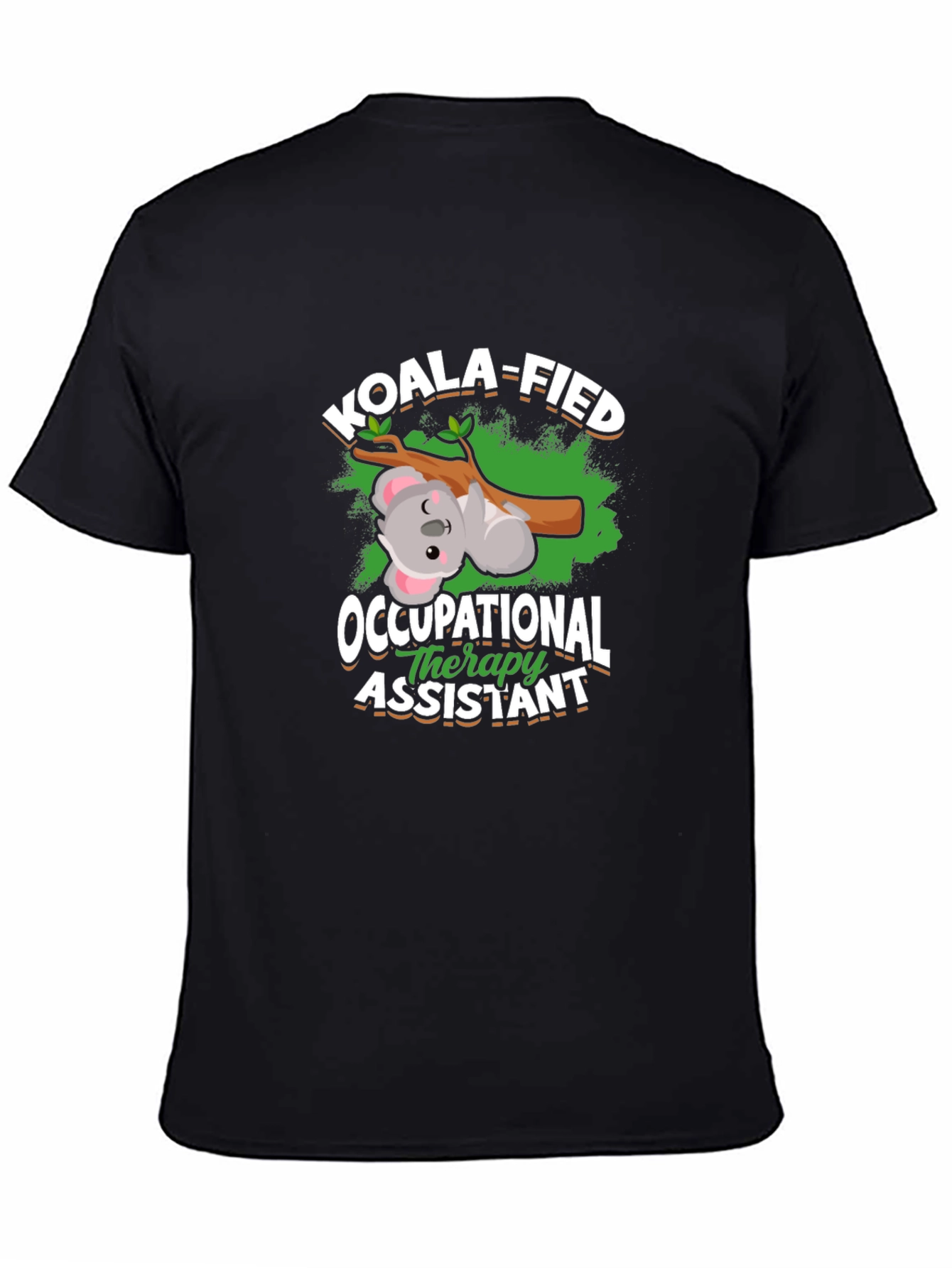 Black Koala-fied Occupational Therapy Assistant T-Shirt view 4