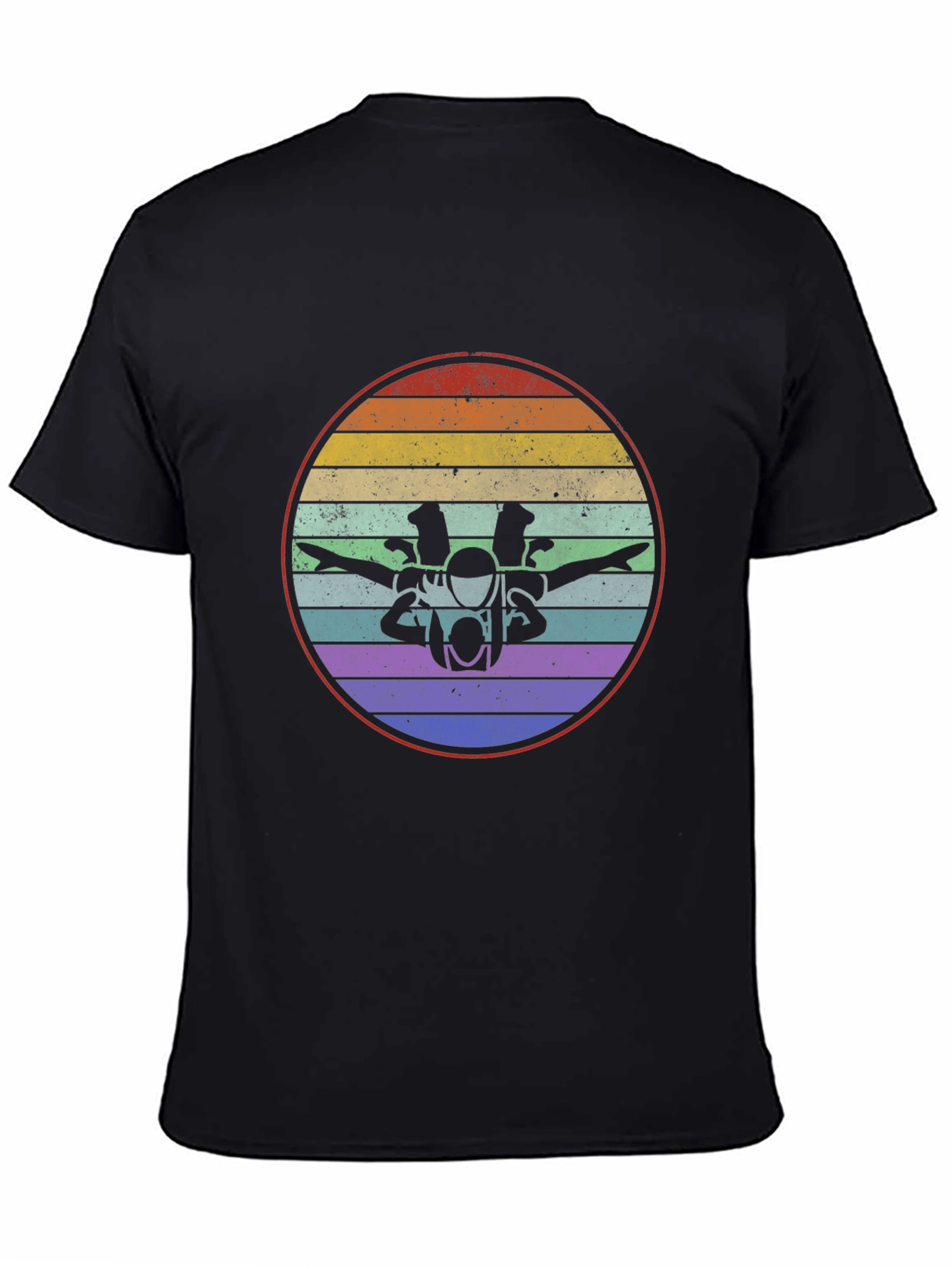 Black Retro Motorcycle T-Shirt view 4
