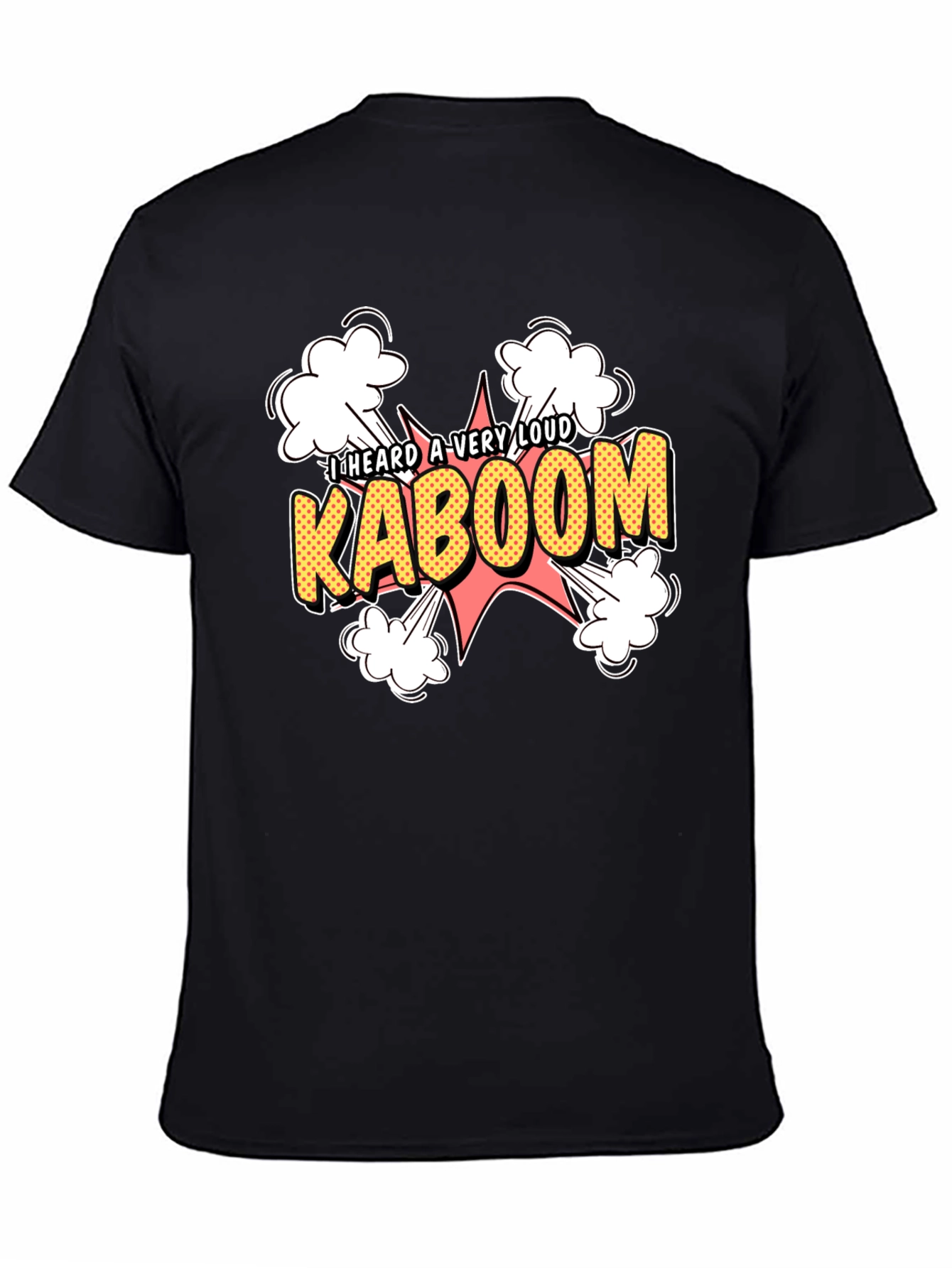 Black Kaboom Graphic Tee - Loud Explosion Design view 4