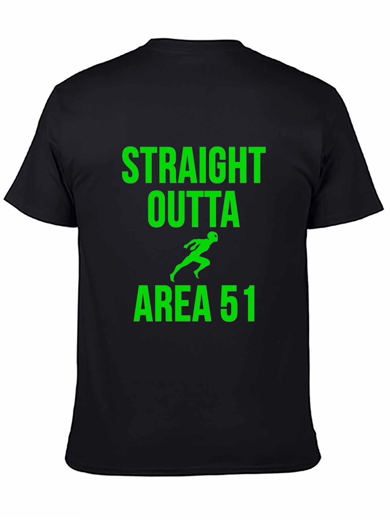 Black Straight Outta Area 51 Alien Graphic Tee view 4