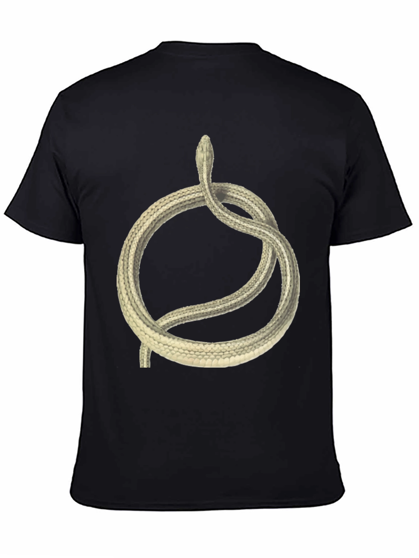 Black Snake Circle Graphic T-Shirt - Unique Animal Tee view 4