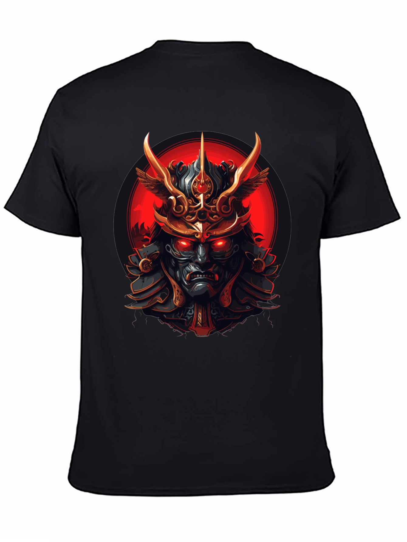 Black Samurai Warrior Graphic Tee - Men's Black T-Shirt view 4