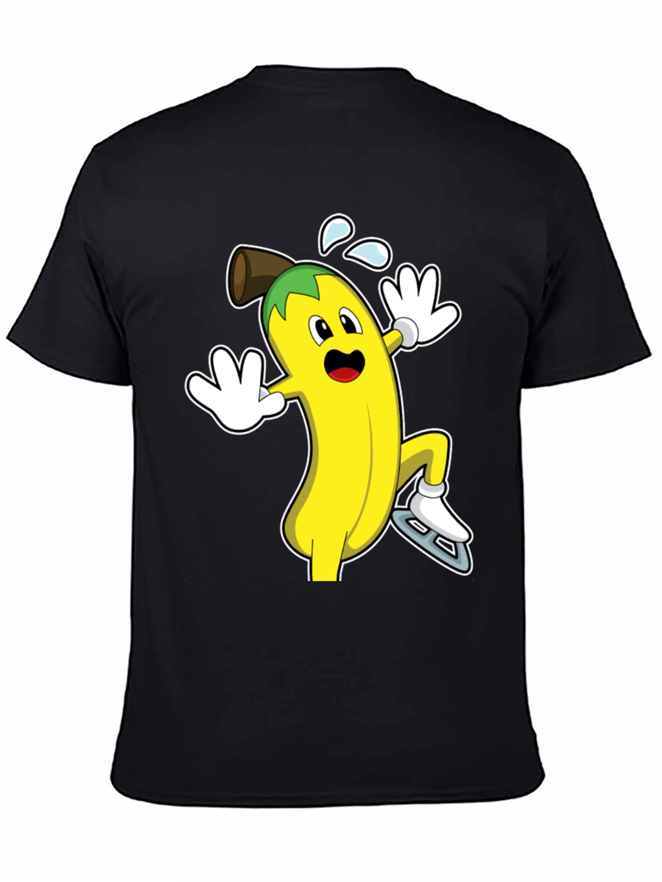 Black Banana Ice Skating T-Shirt - Fun & Unique Design view 4
