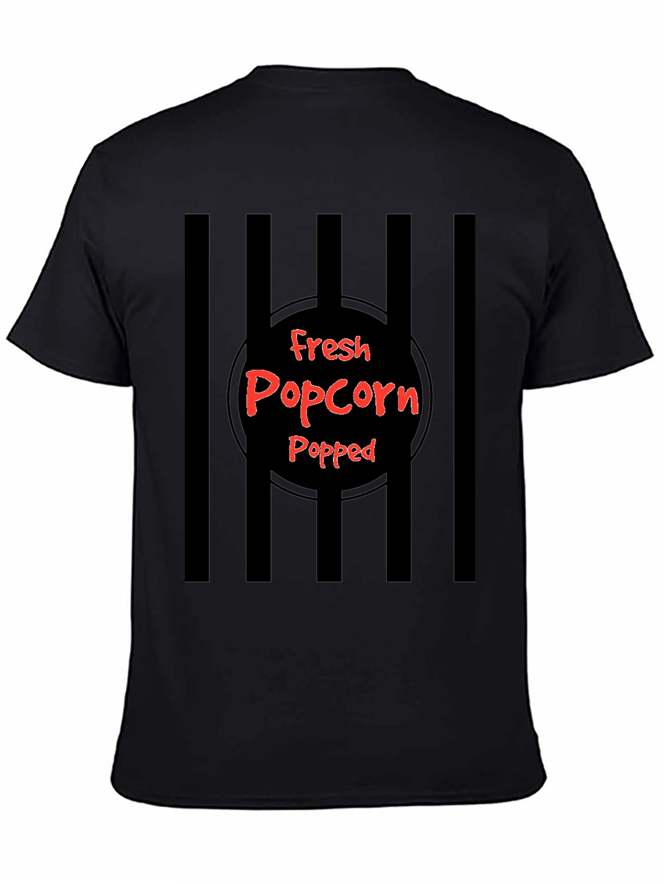 Black Fresh Popped Popcorn Graphic T-Shirt view 4