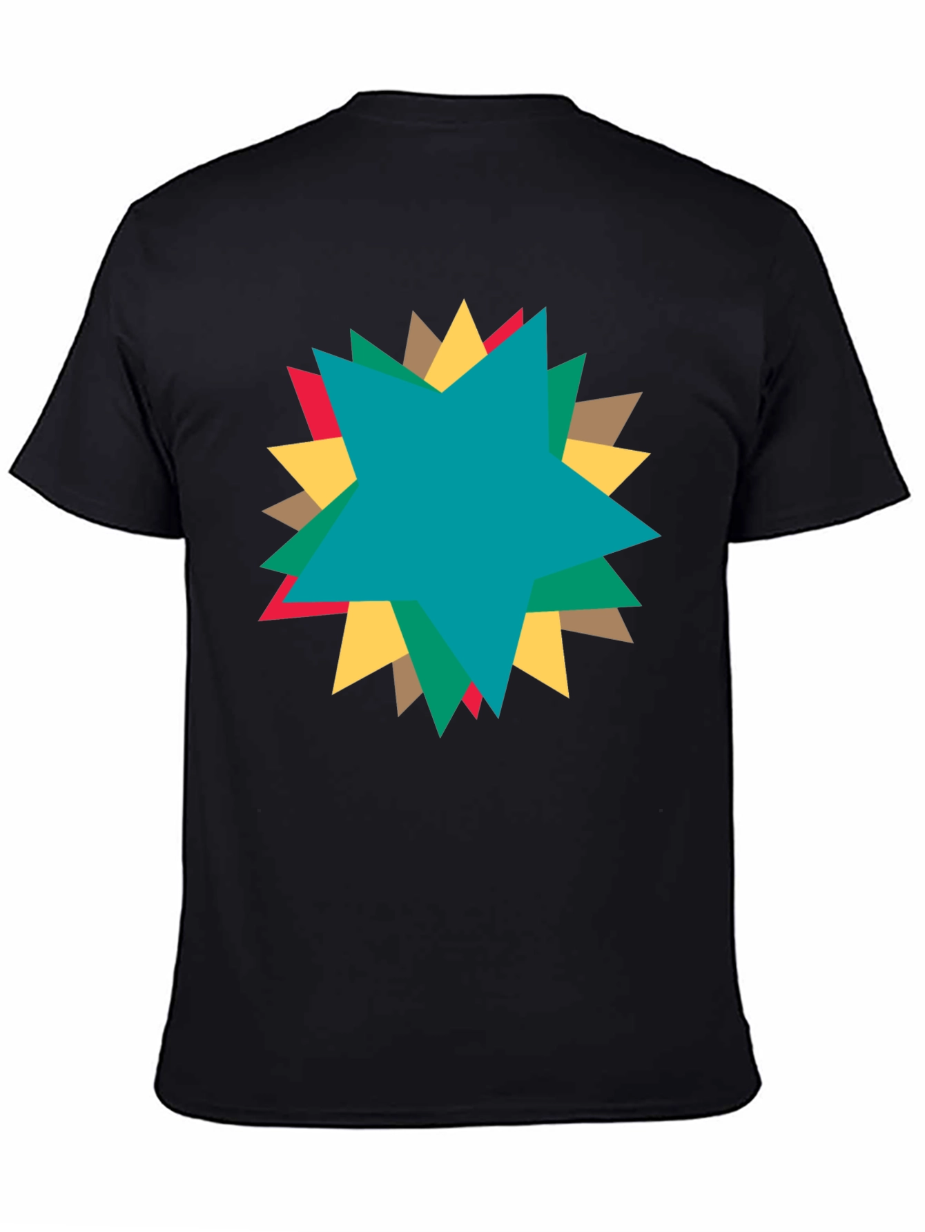 Black Starburst Graphic T-Shirt - Casual Comfort view 4