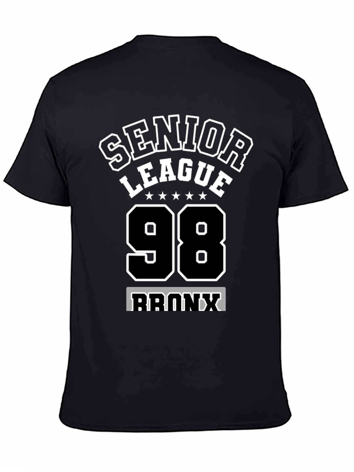 Black Senior League '98 Bronx Black T-Shirt view 4