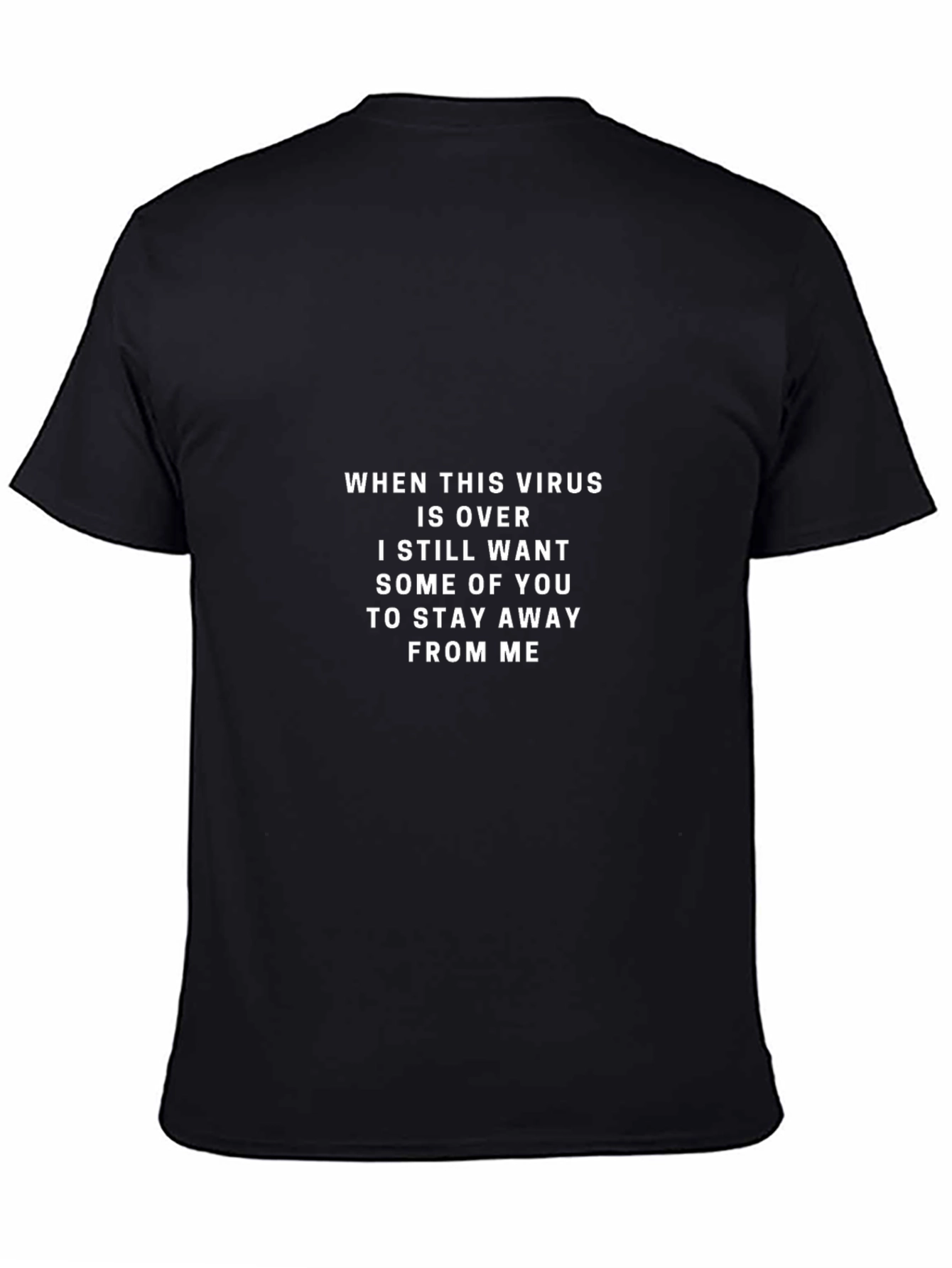 Black Humorous Virus Over Sarcastic Graphic T-Shirt view 4