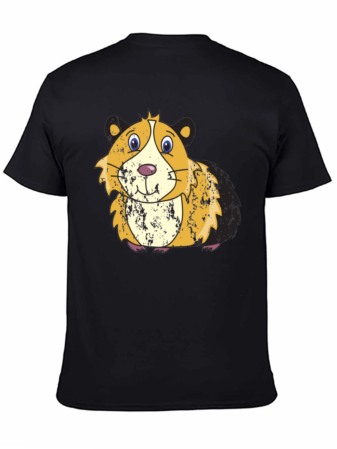 Black Cute Guinea Pig Graphic Tee view 4