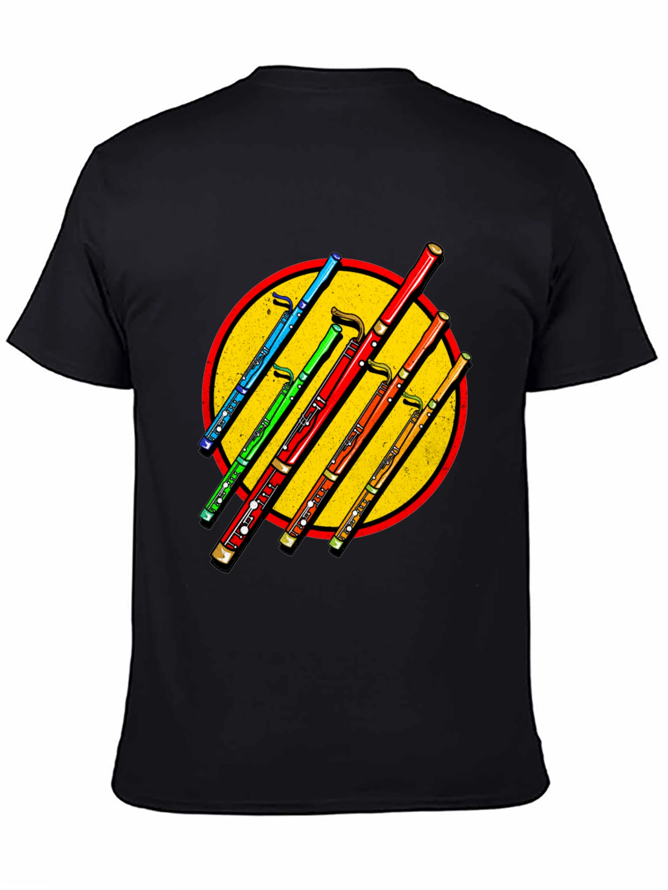 Black Bassoon Circle Graphic Tee view 4