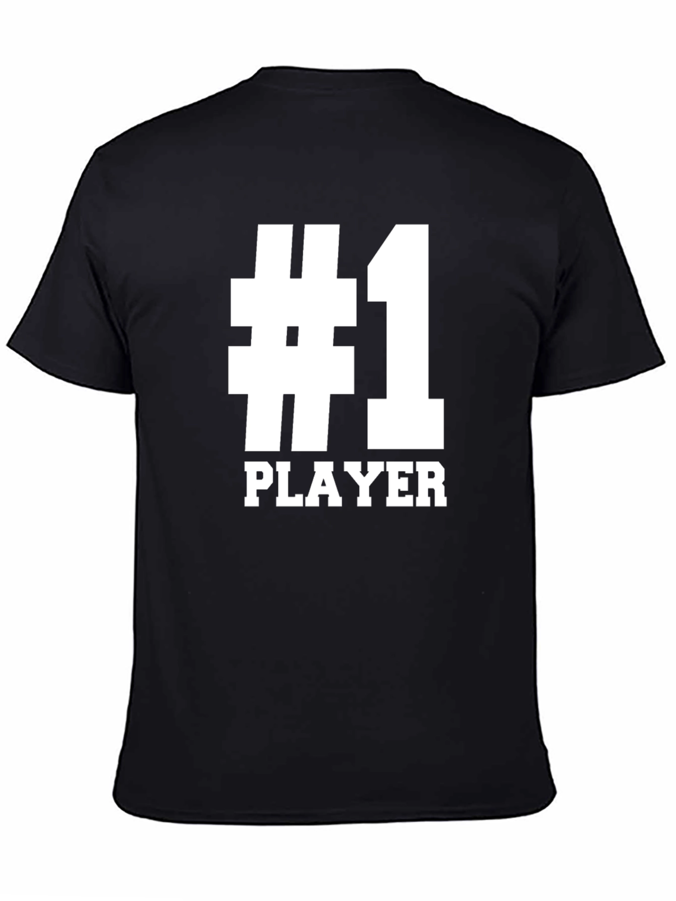 Black Number One Player T-Shirt - Black Graphic Tee view 4