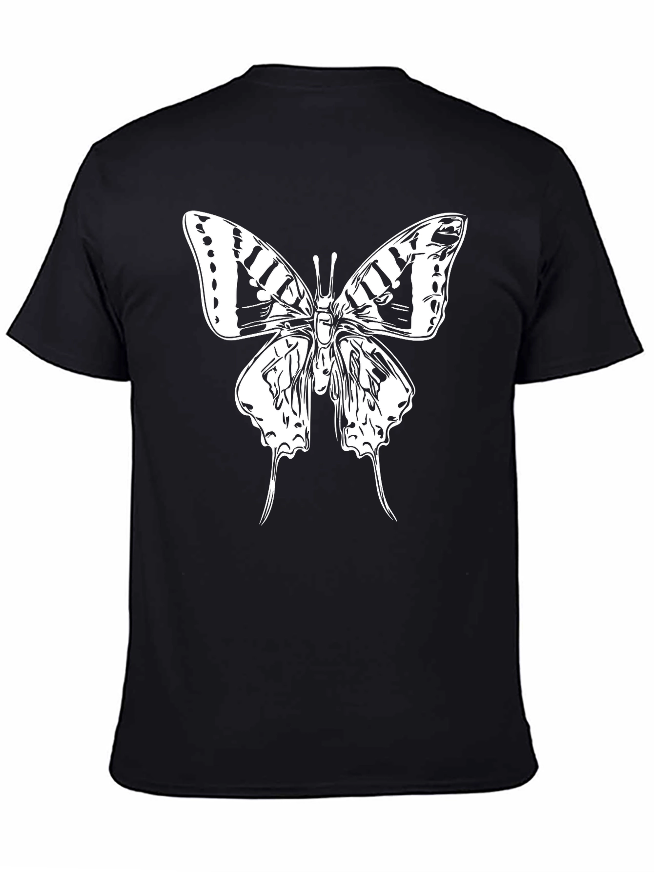 Black Butterfly Graphic Black T-Shirt view 4