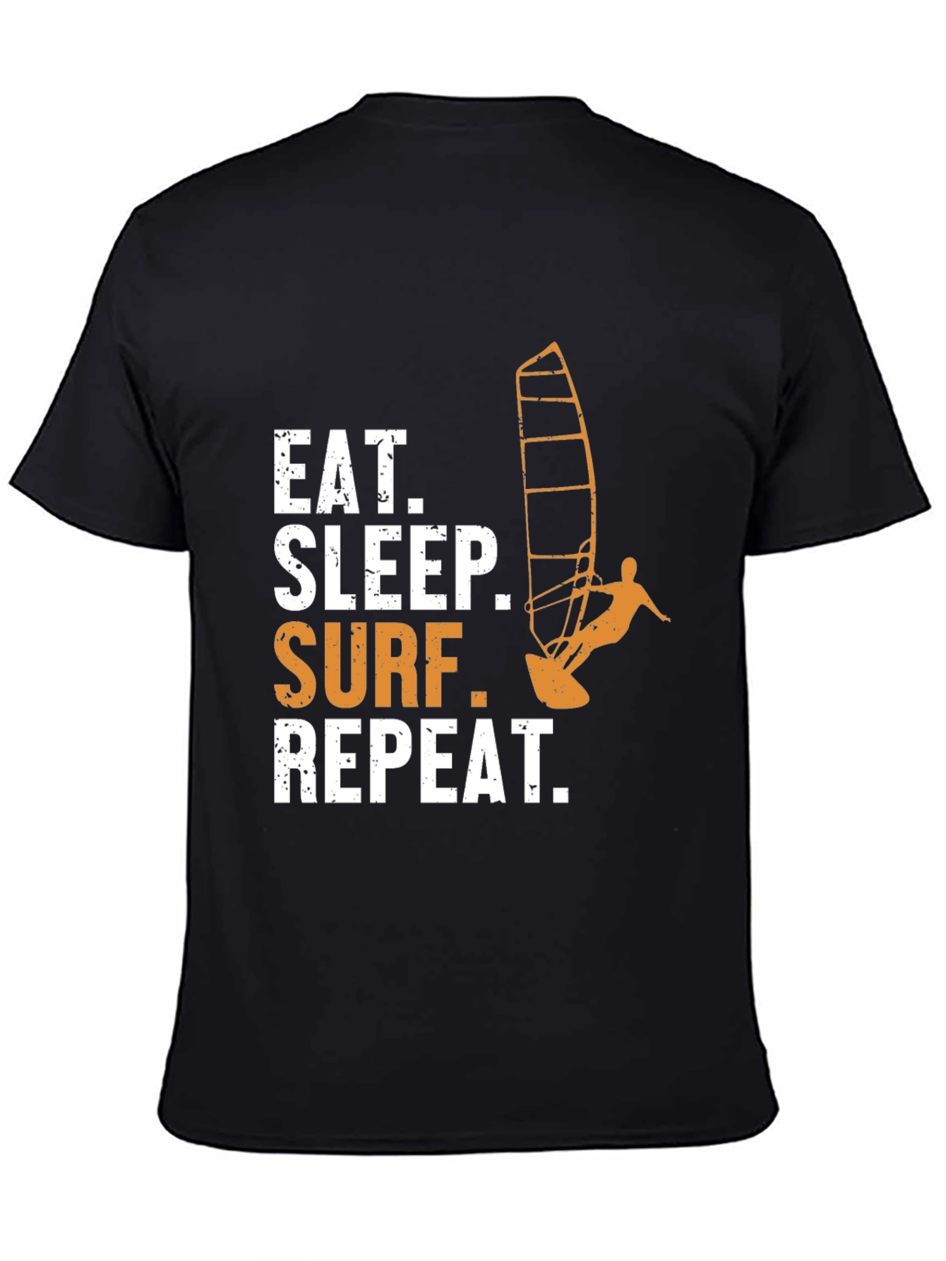 Black Eat Sleep Surf Repeat T-Shirt view 4