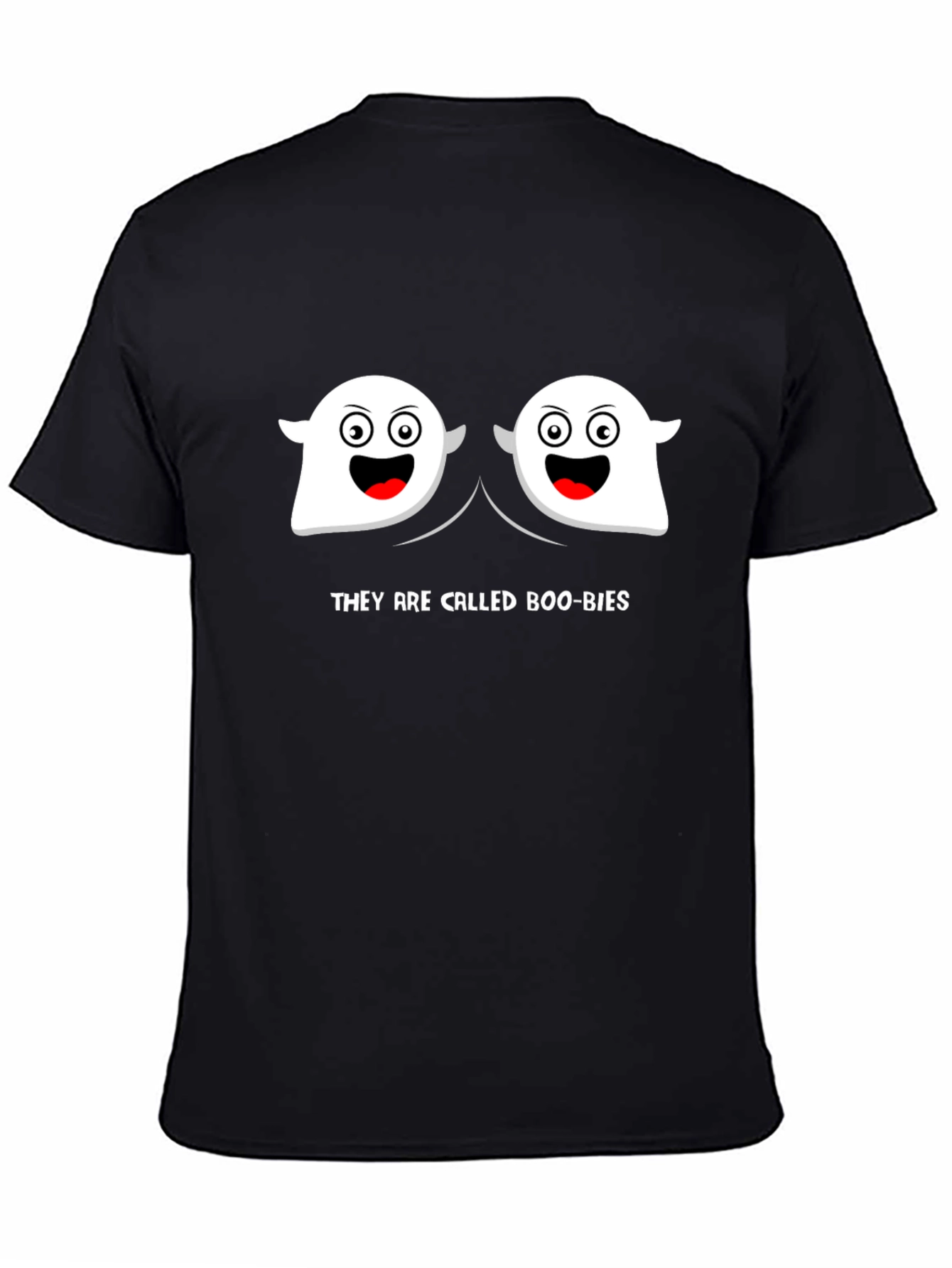 Black Boo-bies T-Shirt Funny Ghost Humor view 4