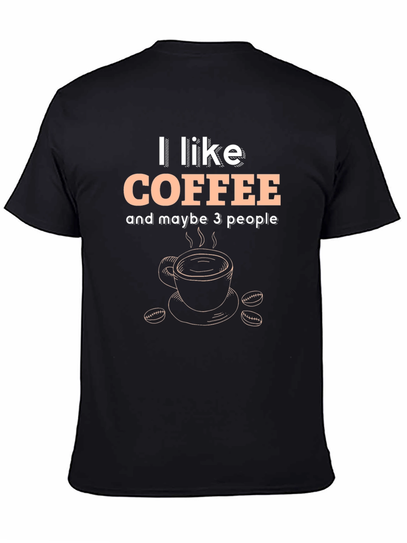 Black Coffee Lover Graphic T-Shirt - I Like Coffee view 4