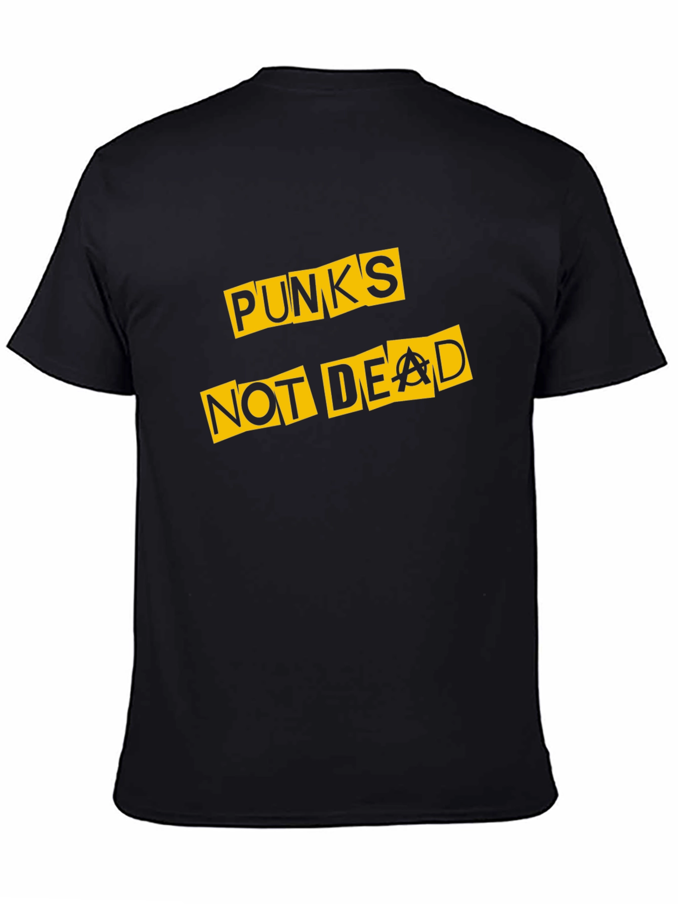 Black Punk's Not Dead Graphic Tee - Bold Statement Style view 4