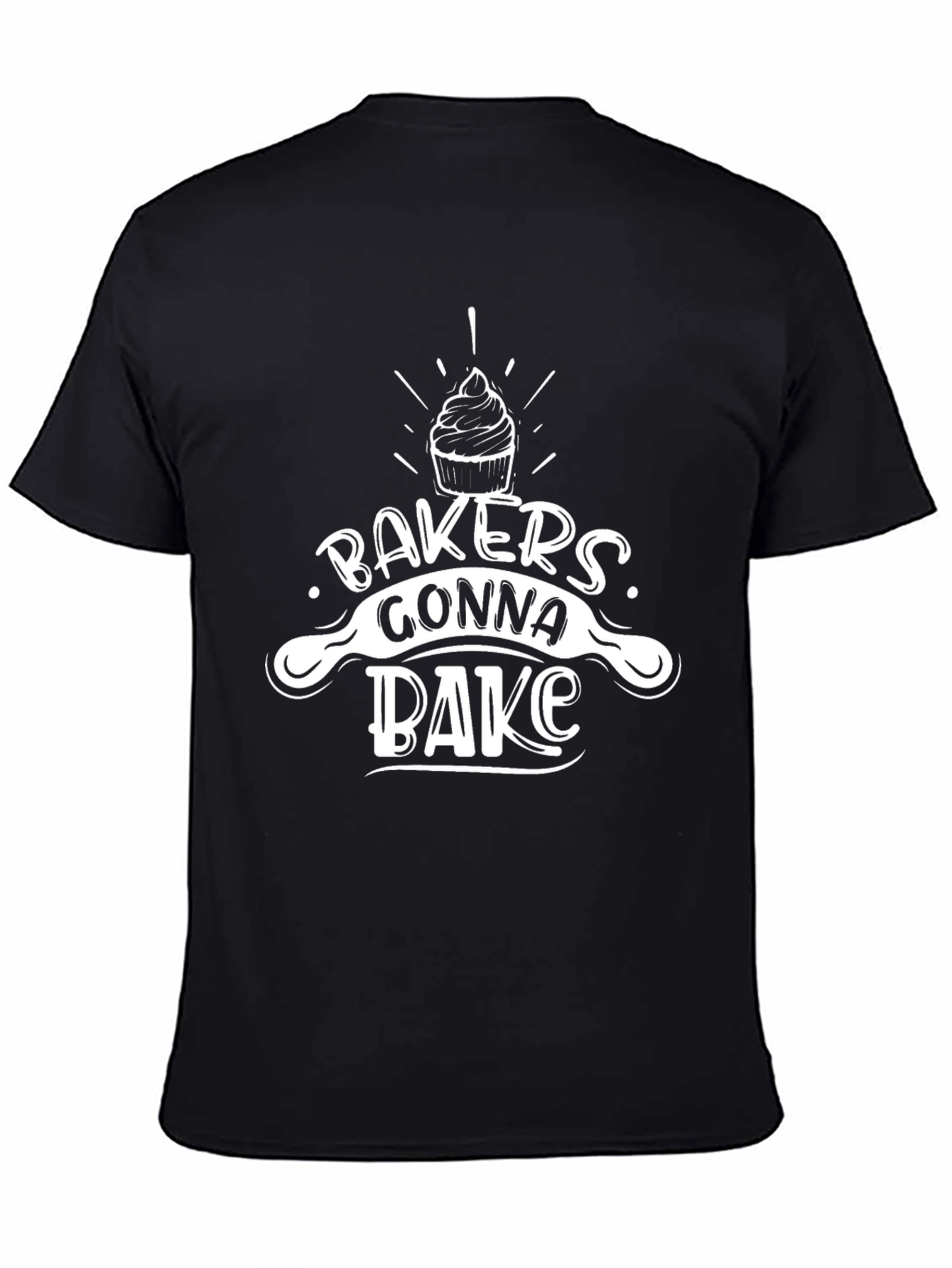 Black Baker's Gonna Bake Graphic Tee - Black view 4