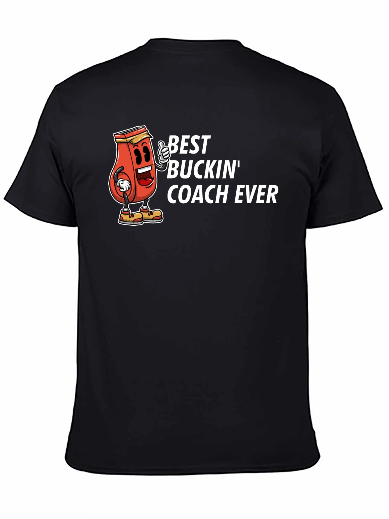 Black Best Buckin' Coach Ever T-Shirt view 4