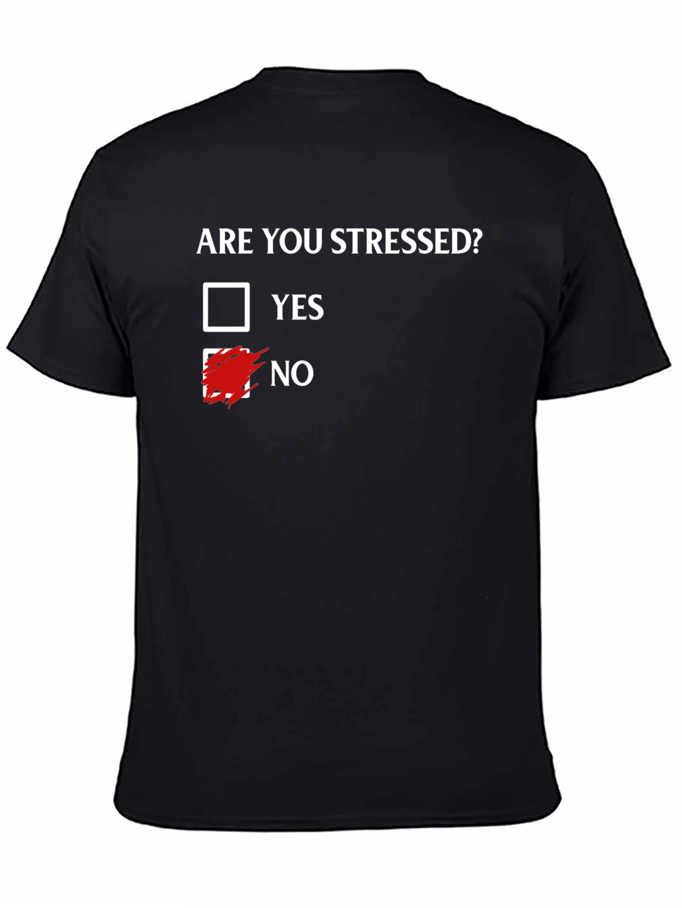 Black Funny Are You Stressed T-Shirt view 4