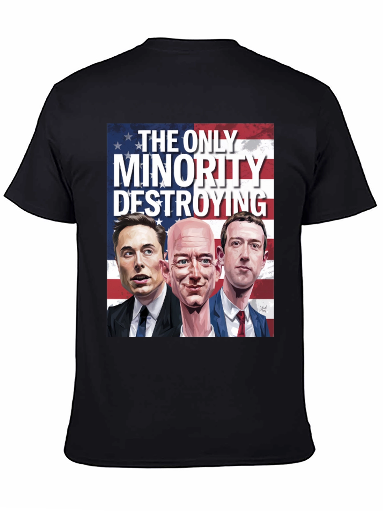Black The Only Minority T-Shirt view 4