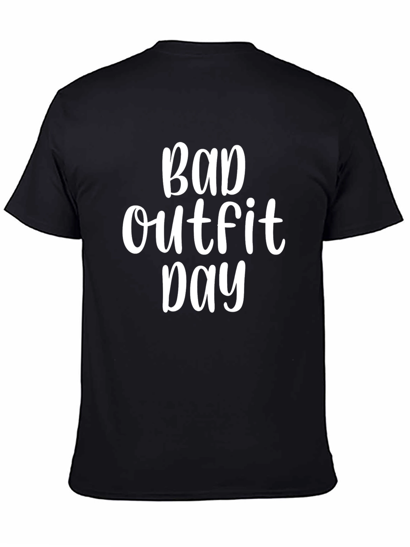 Black Bad Outfit Day Graphic Tee - Unisex Casual T-Shirt view 4